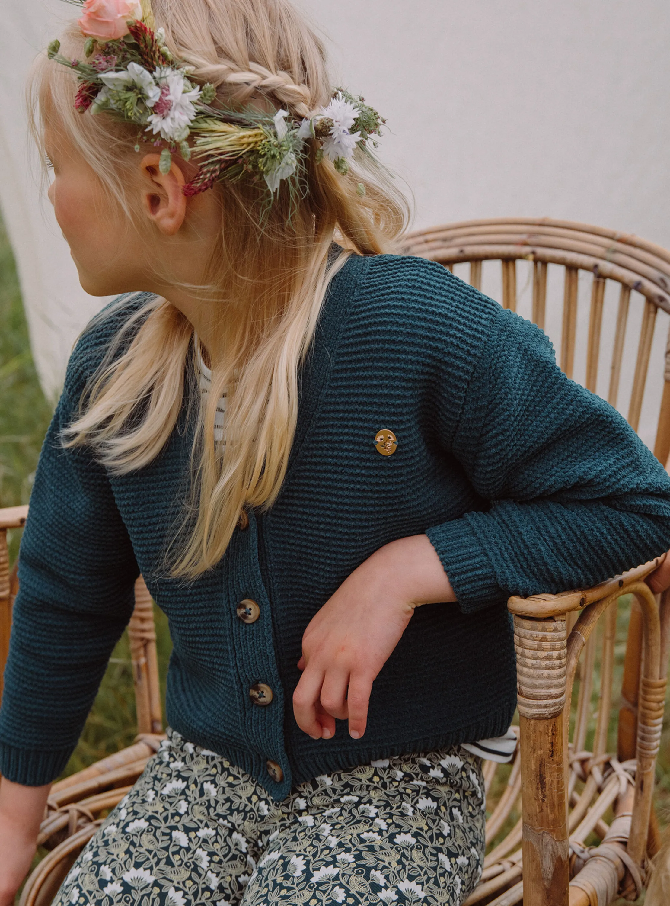 Outlet Sergent Major Emerald green chenille cardigan