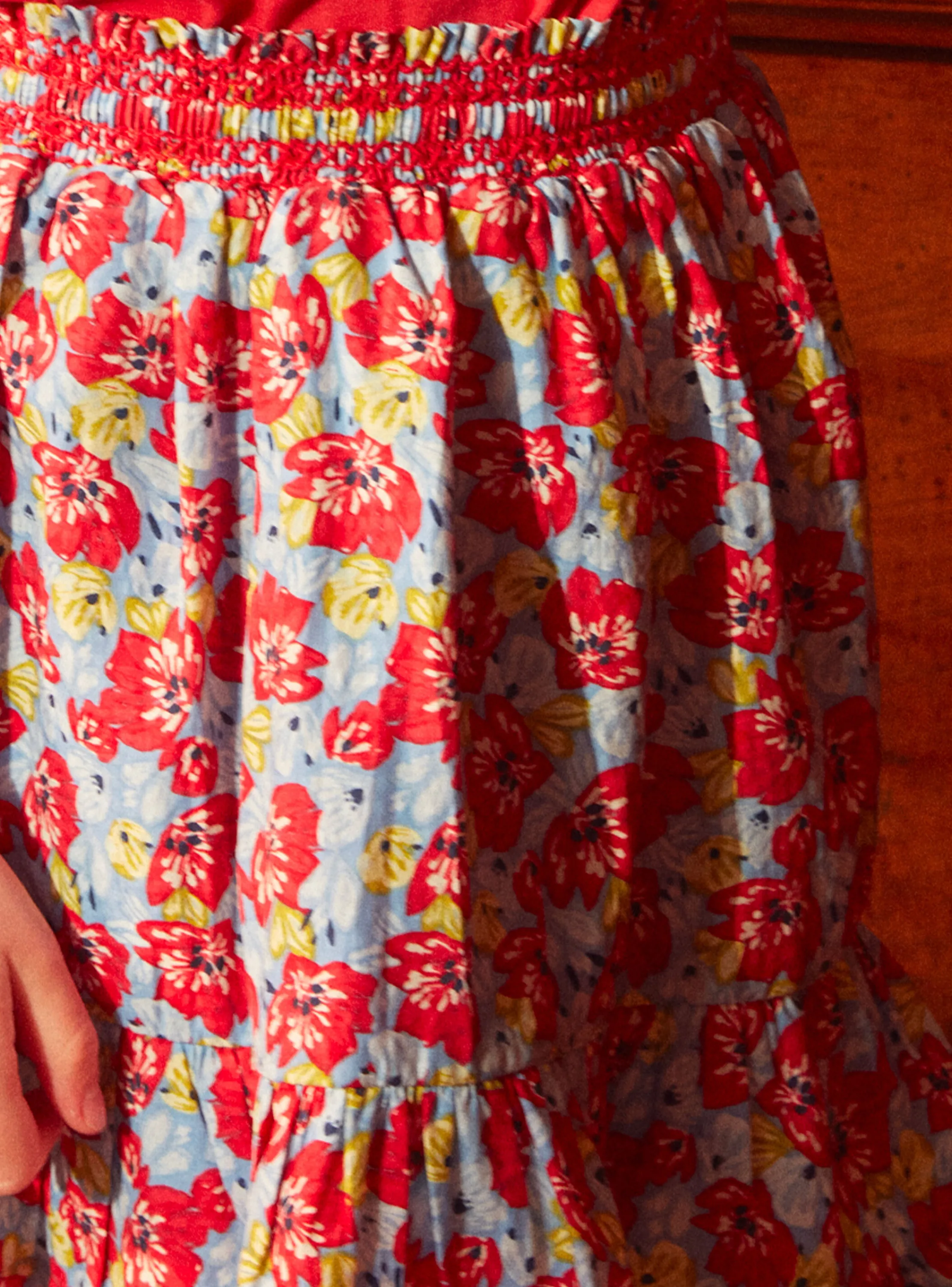 Shop Sergent Major Floral flounced skirt