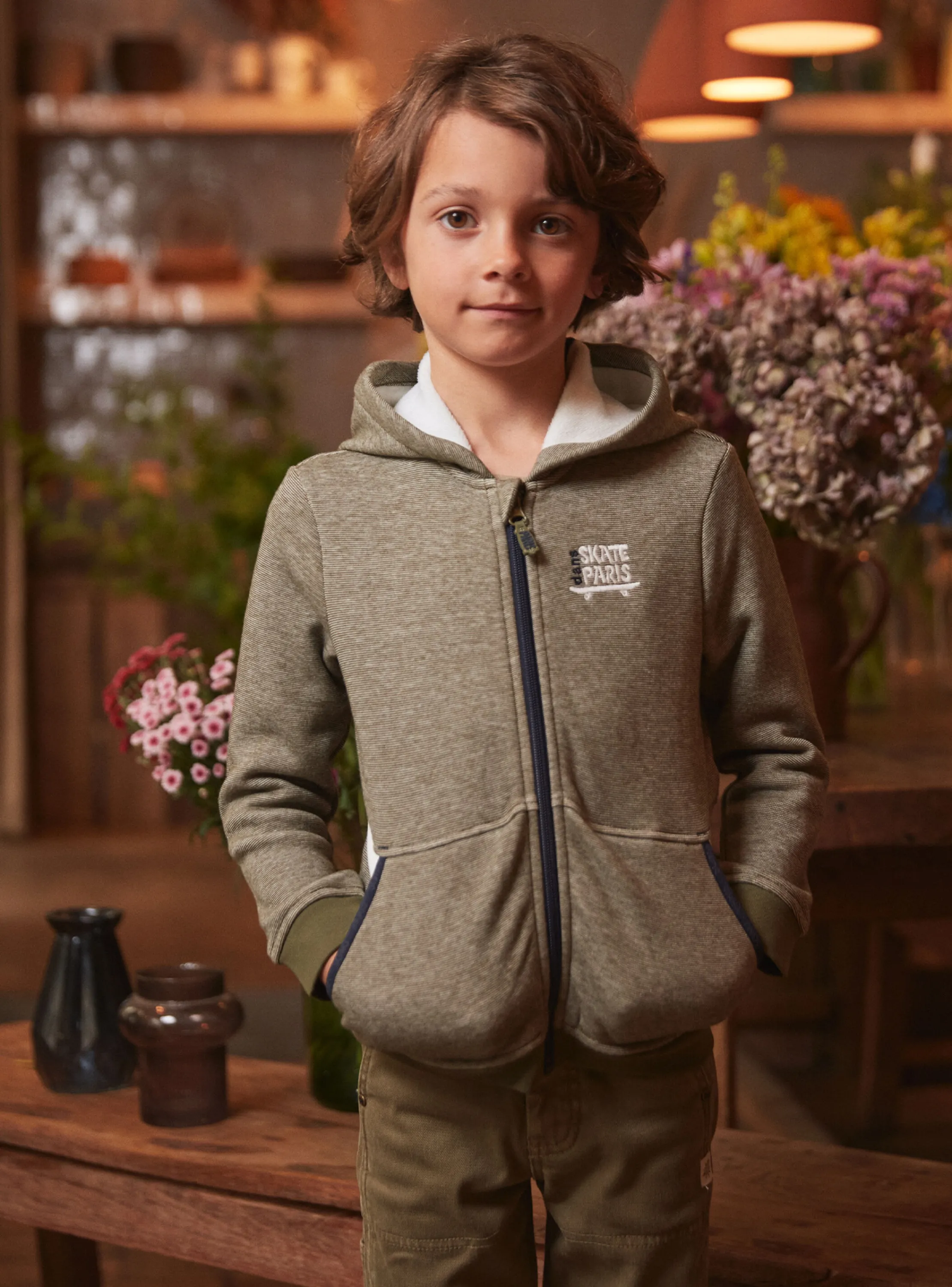 Best Sale Sergent Major Kaki KIDS CARDIGAN