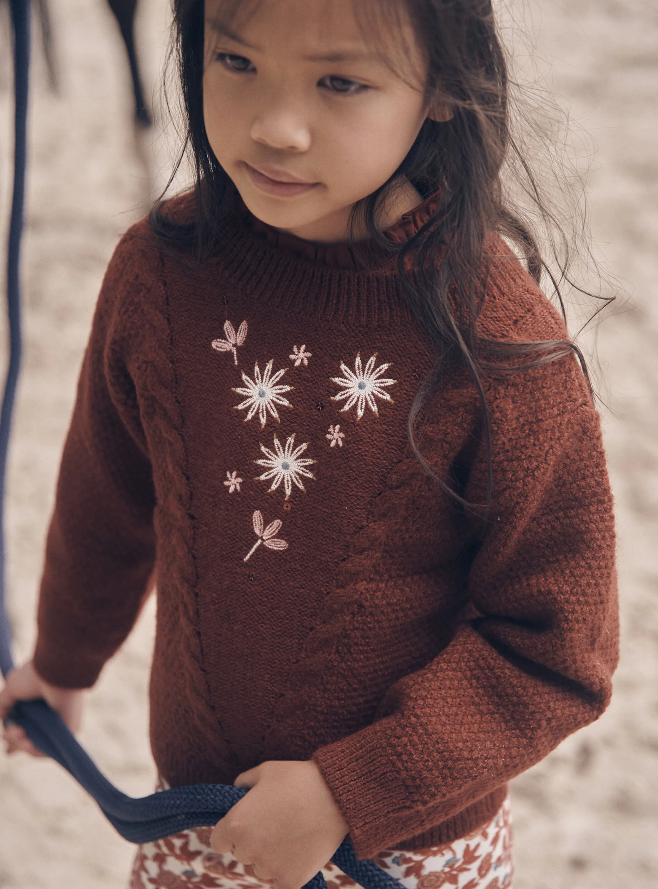 Flash Sale Sergent Major Long-sleeved brick sweater