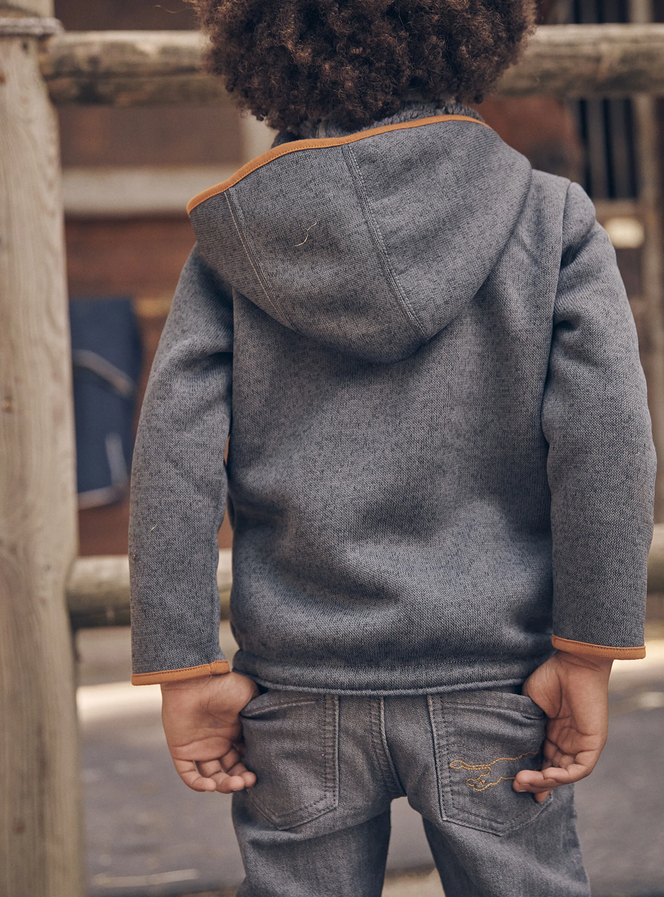 New Sergent Major Mottled gray hooded vest