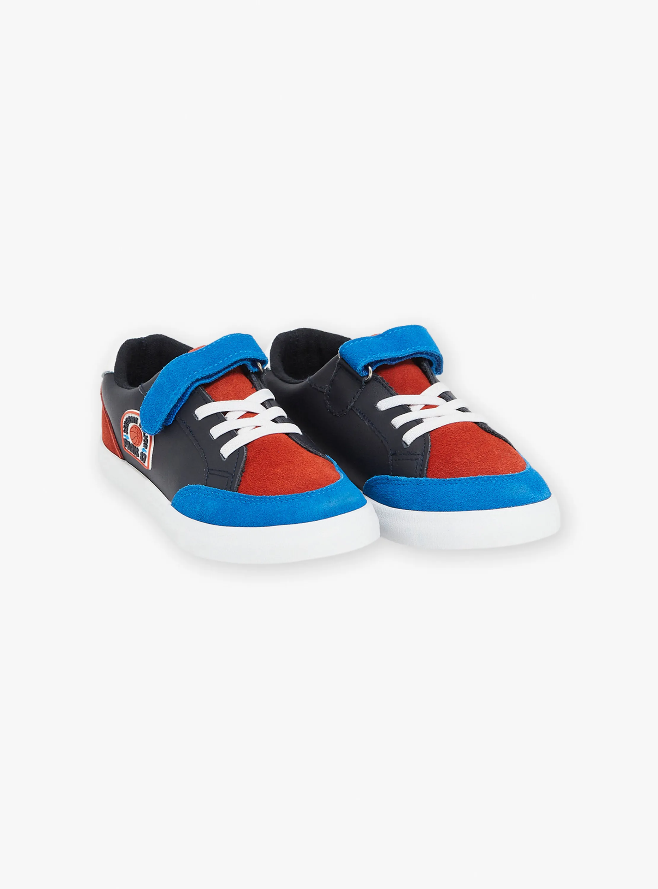 Hot Sergent Major Navy blue leather sneakers