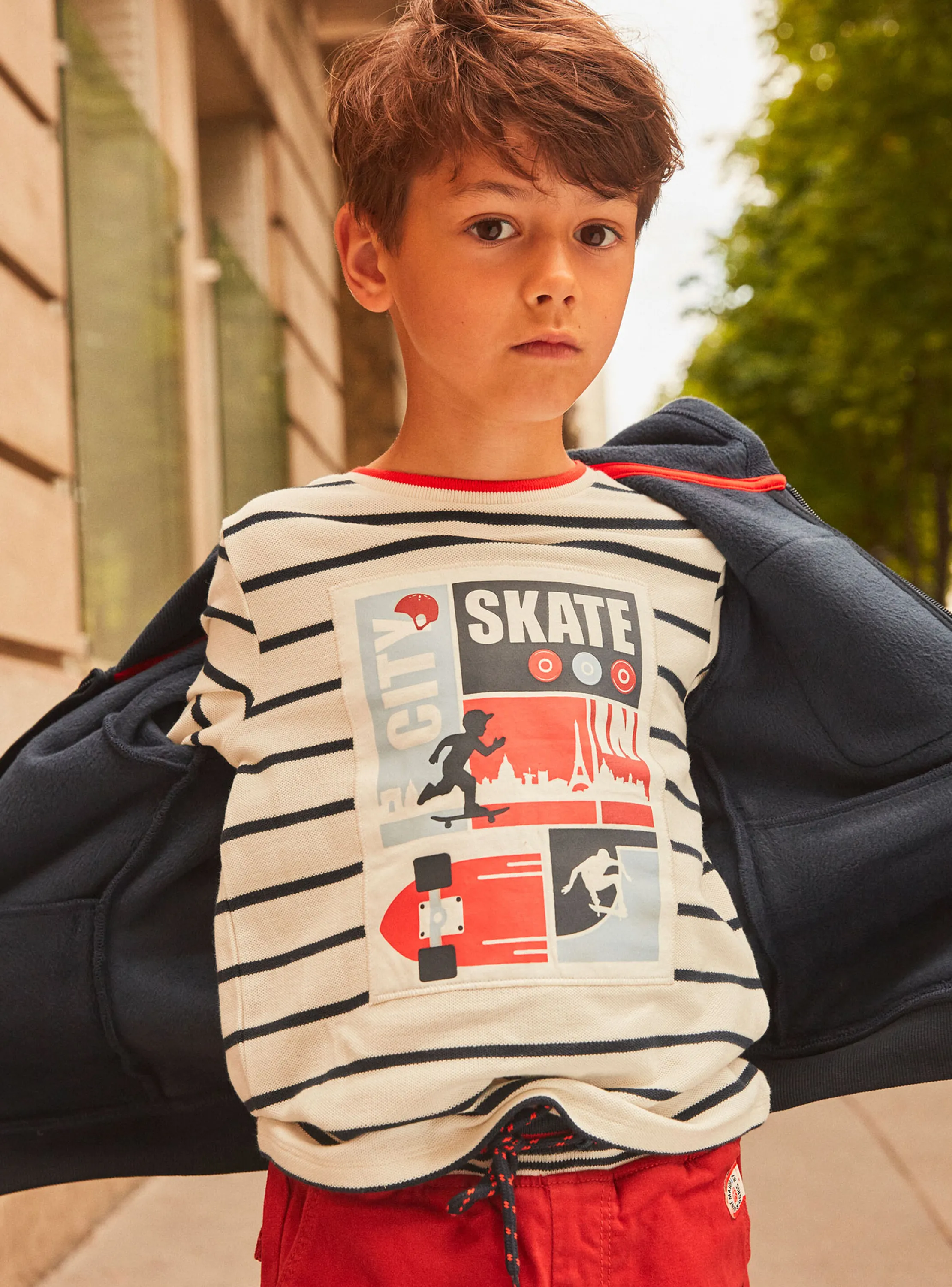 Online Sergent Major Off-white and black sailor-style T-shirt