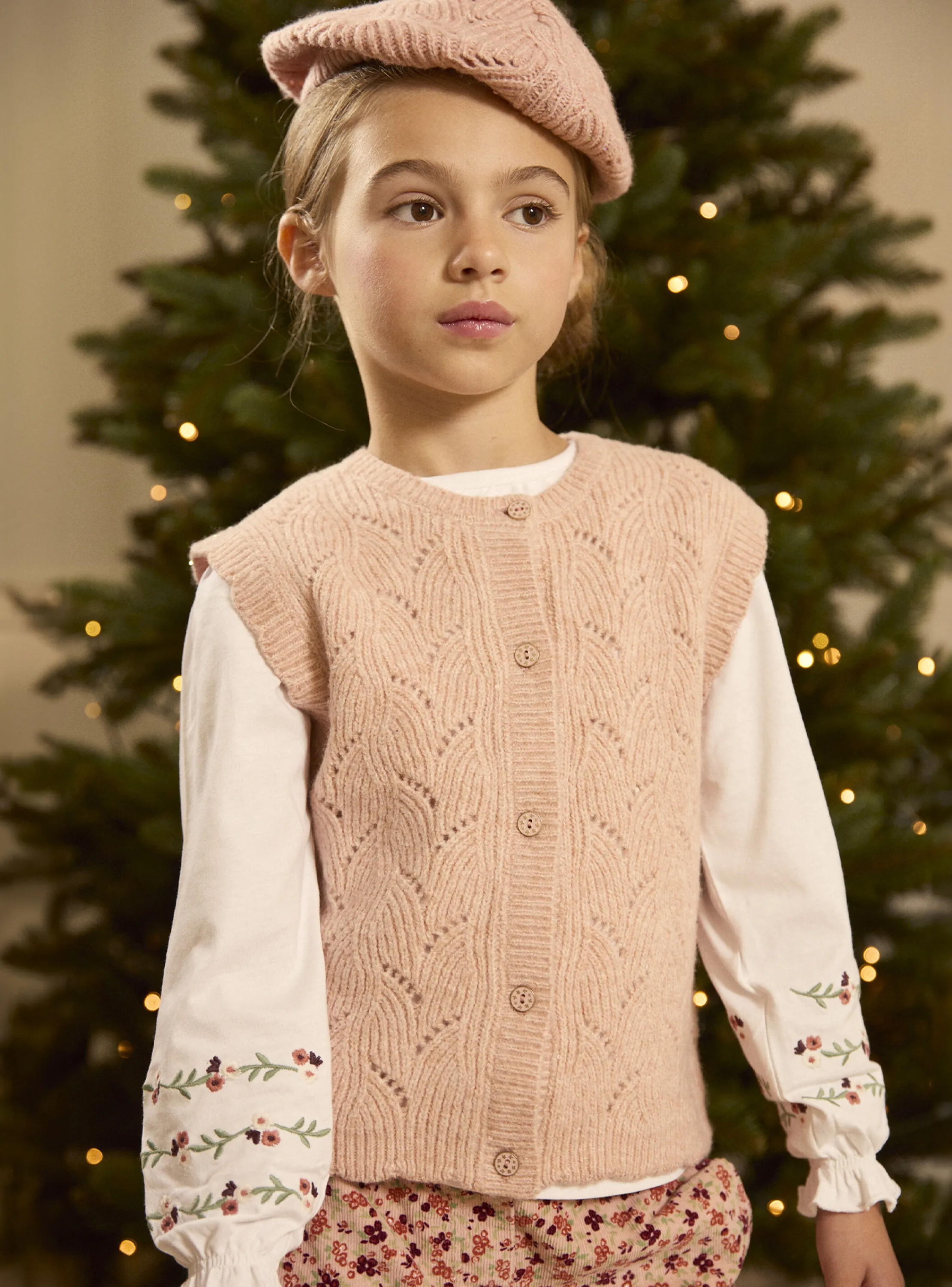 Fashion Sergent Major Pink copper CARDIGAN WHITHOUT SLEEVES