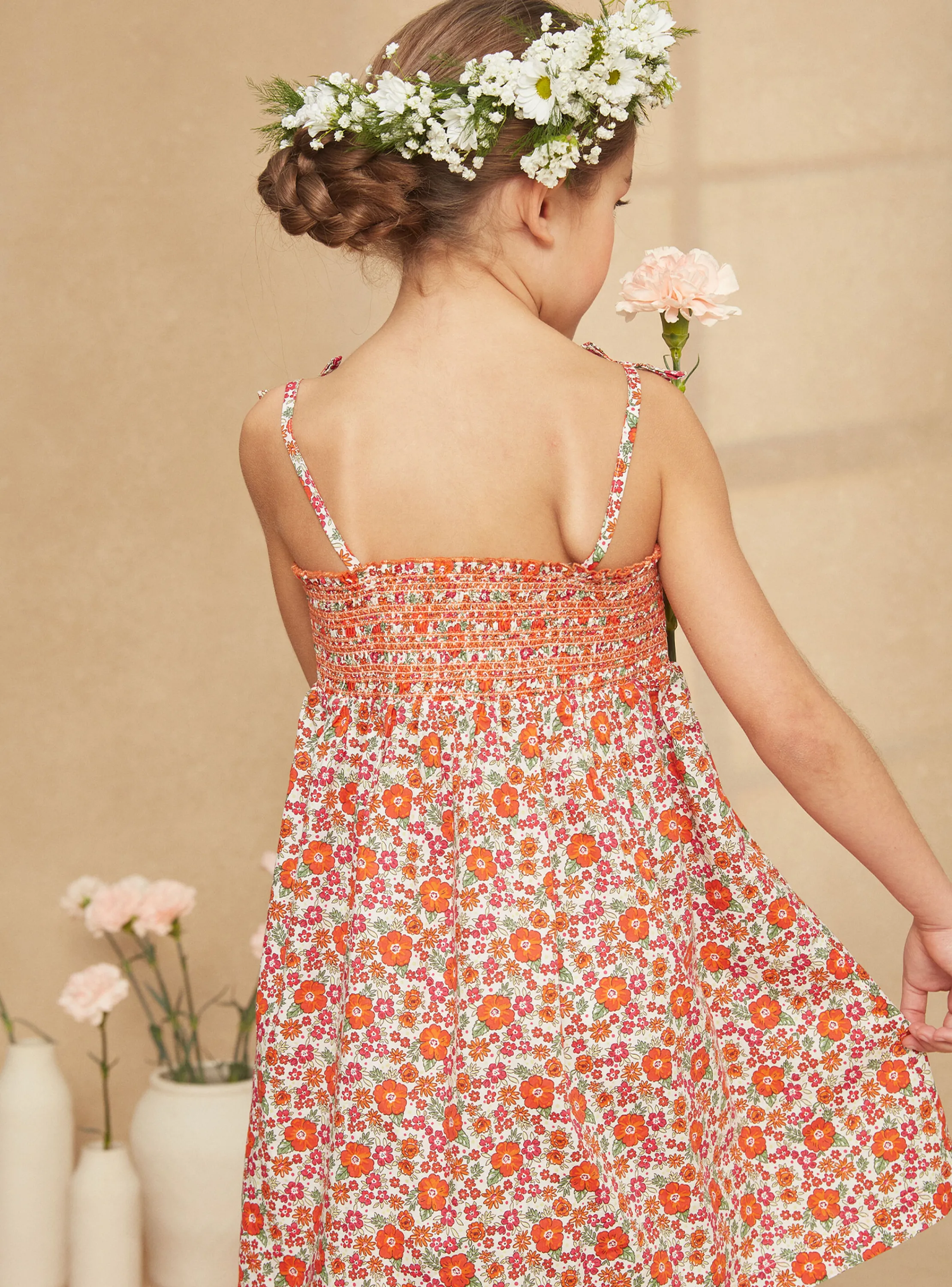 Sale Sergent Major Vanilla smock dress with floral print