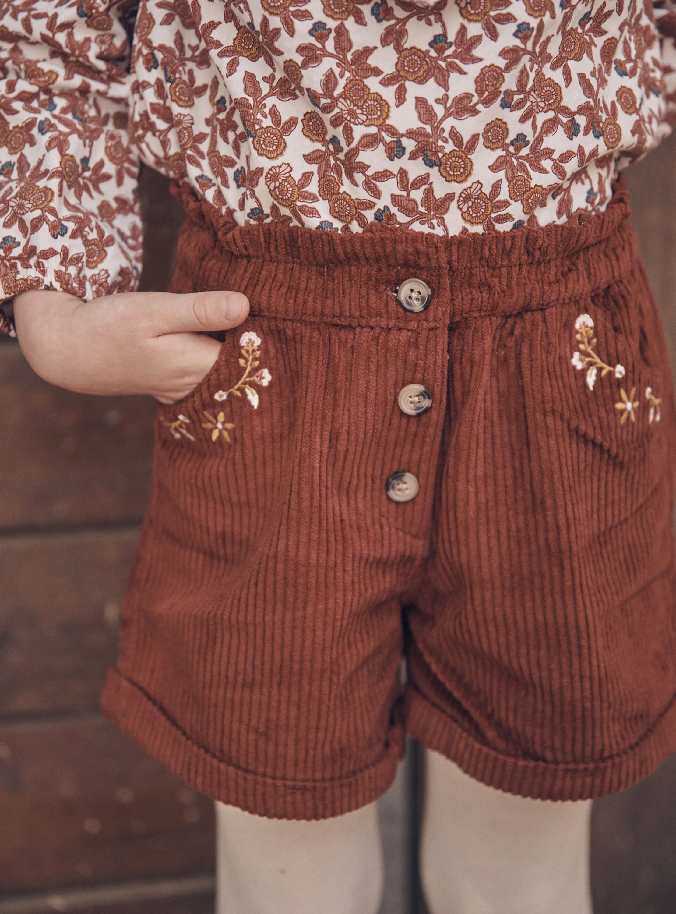 Sale Sergent Major Velvet brick shorts