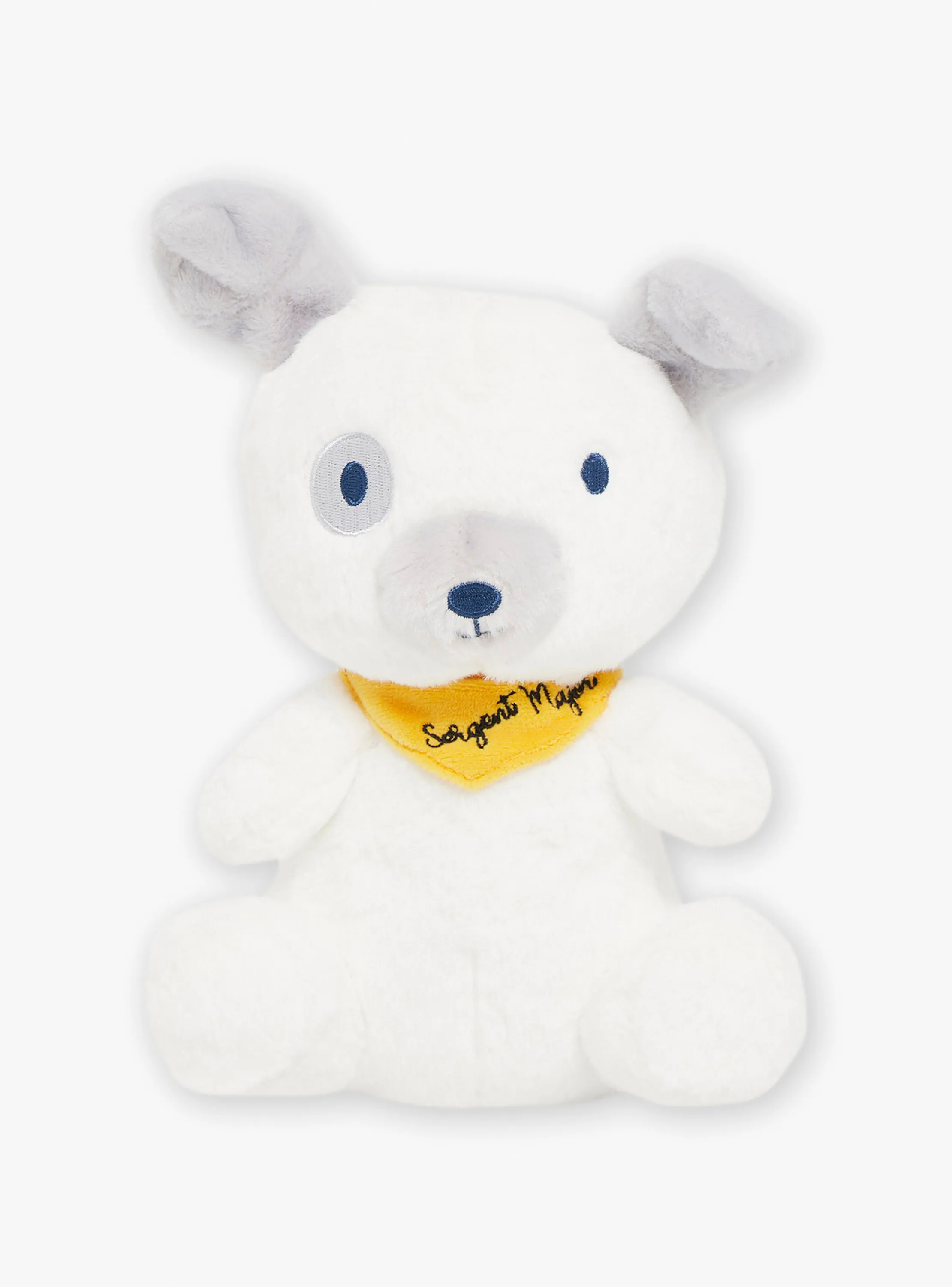 Clearance Sergent Major Yellow and white dog plush